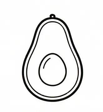 a black and white drawing of an avoca.webp